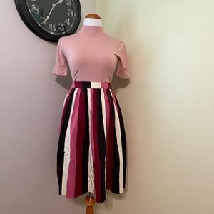 Collectif XS Bubblegum Stripe Jasmine Skirt